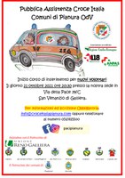 Come diventare volontario della Pubblica Assistenza Croce Italia Comuni di Pianura? Il 21 ottobre parte un corso di formazione