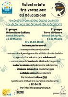 Volontariato tra vocazione ed educazione: corso di formazione online gratuito (iscrizioni entro il 22/04/2021)